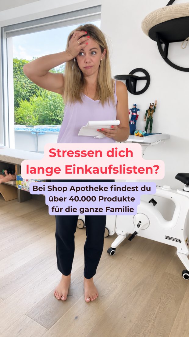 Ruth (@butterfly.mommy) im UGC-Video für Shop Apotheke — Hook „Stressen dich lange Einkaufslisten?“