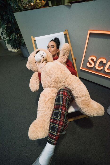 ImmoScout24 Weihnachtsfeier mit Teddybär